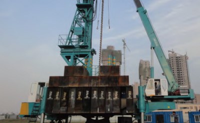 Obra de construcción en Wuhan